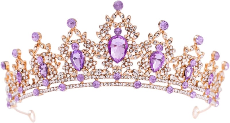 FORSEVEN Crystal Tiaras for Women, Wedding Tiaras and Crowns for Women Tiaras for Birthday Party Princess Crown Hair Accessories Bride Rhinestone Christmas Decorations Headband - Image 1